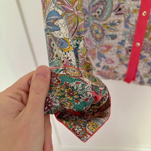 Zara Paisley Floral Silky Satin Printed Shirt  Blouse Size XS Blogger favorite - Picture 4 of 8